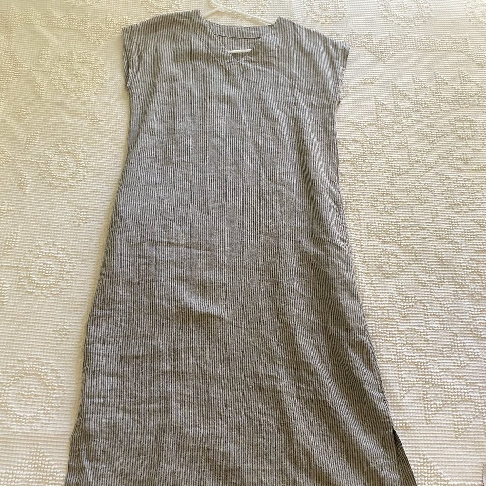 LinenbyMN Natural Stripe Dress